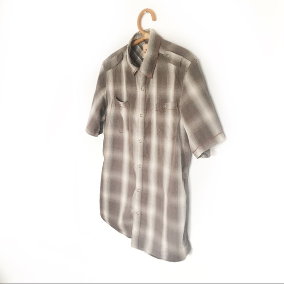 ⭐️🌈⚡️Jeremiah Plaid Short Sleeve Snap Button Down Shirt⚡️🌈⭐️ - Picture 12 of 12